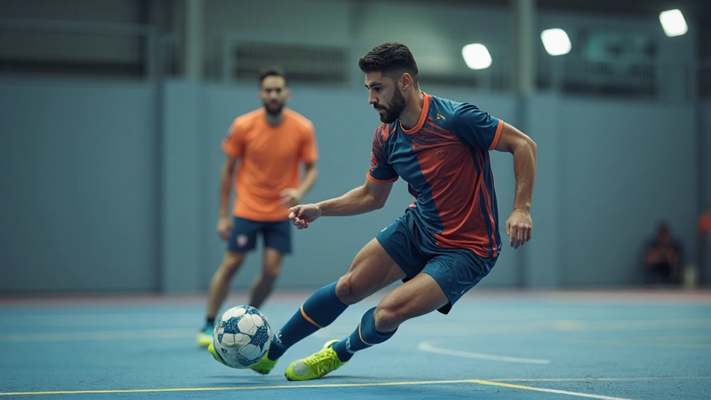 Professional handball player demonstrating shooting technique during training session