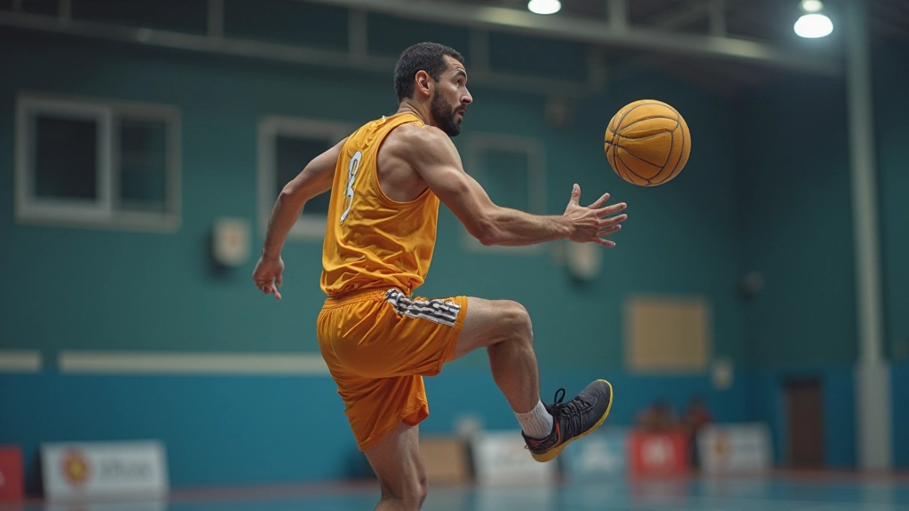 Professional handball player executing shooting technique with proper form and positioning